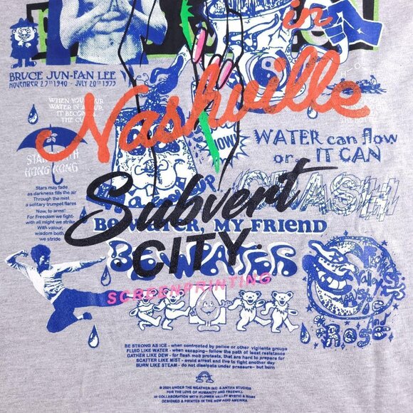 Testprint Bruce Lee Grateful Dead collage graphic tee - Picture 3 of 7